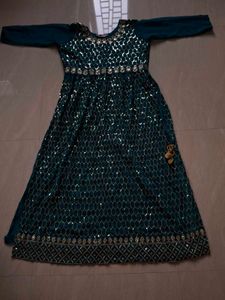 Blue~Green 3piece kurta set(Size~L)
