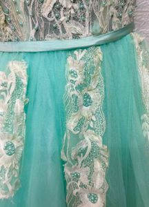 Elegant Turquoise Gown For M To L Size