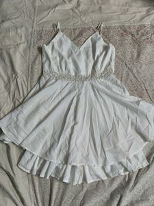 White Mini Dress Size S