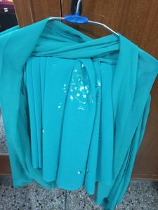 See Green Colour Suit Fabric