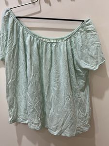 Mint Green Off-Shoulder Top