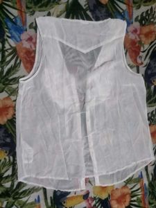 White Sleeveless Blouse