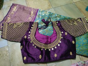 Readymade Blouse With Patuu Replica Saree