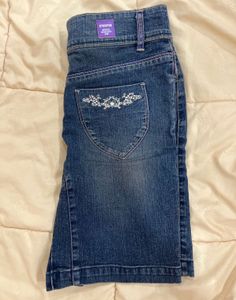 Denim Skirt with Embellishments