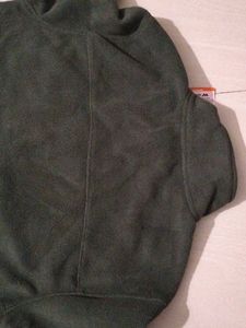 Olive Green Fleece sweater jacket