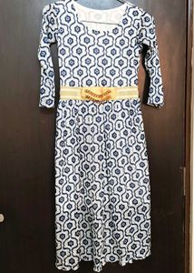Patterned Midi Dress