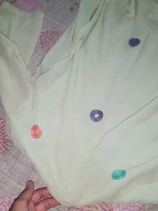 Green Top And Tunic Type For Women Empire Shape.