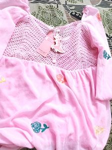 Pink Crochet Detail Top ✨💓