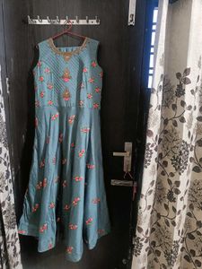 Partywear Gown with Legging and Sleeves