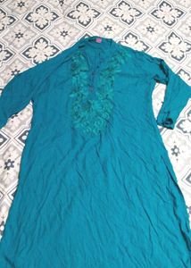Embroidered Teal Tunic