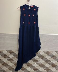 Navy Blue Sleeveless Dress