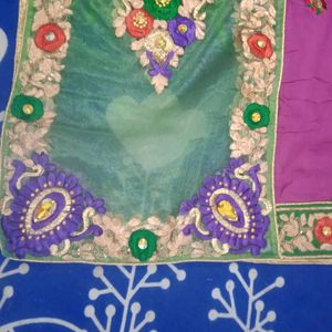 Beautiful Purple &amp; Pista Colour Dupatta Combo