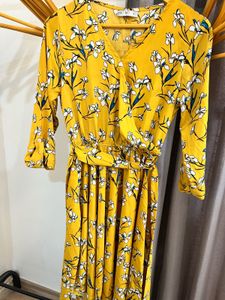 Floral Yellow Maxi Dress