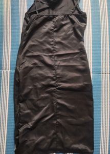 Sleek Black Slip Dress