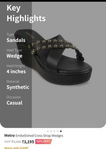 Metro Black Wedges