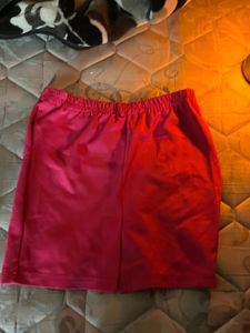 Pink Button-Front Mini Skirt