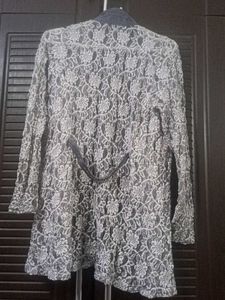 Net Shrug Top Wid Full Embroidery