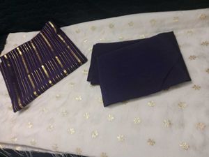 Davani Set Material (Skirt, Top, And Dupatta)