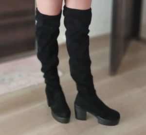 Black Knee High Boots