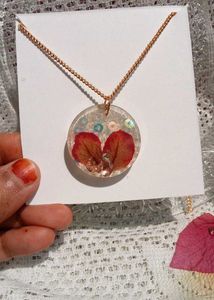 Pressed Flower Resin Necklace