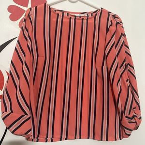 Stalk Buy Love Peach Striped Top (women)