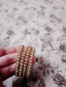 Set of 4 Gold Bangle Bracelets