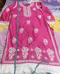 Suit With Plazoo (Kadai On Kurta And Plazo)