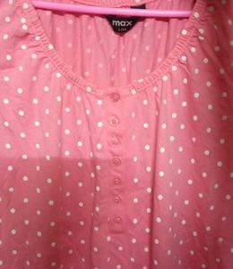 Pink Polka Dot Top