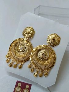 Chandbali Earrings Shri Hari Gold Plated Jewellery