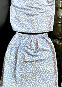 Blue Floral Two-Piece Set