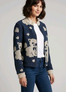 Cute Bear Embroidered Jacket