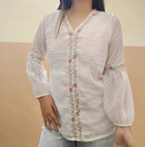 Floral Embroidered Top