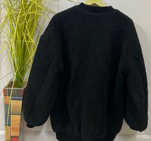 NY Black Sherpa Bomber Jacket