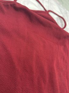 Burgundy Long Sleeve Top