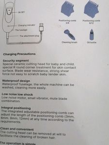 Electric Baby Hair Clipper Waterproof