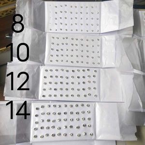 925 Pure Silver Dimond Nose And Ear Earings 1 pair