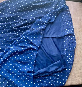 Navy Polka Dot Dress