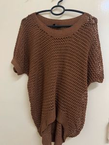 Brown Knit Top