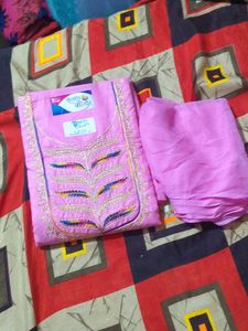 Pink Embroidered Fancy Suit