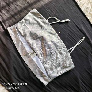 Silver Metallic Crop Top