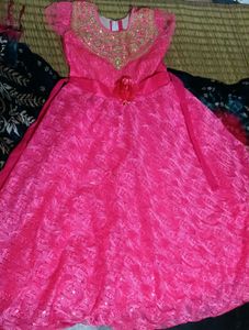 Floral grown dress pinkish