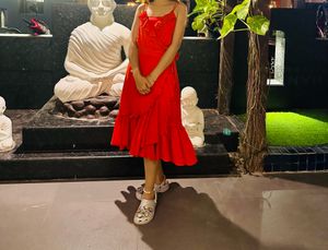Offer✨Valentines Day Red Flounce Wrap Dres