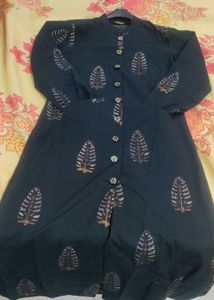Pure Linen Hand Block Printed Long Jacket