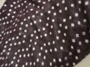 Elegant Brown &amp; Silver Sari