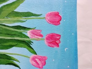 TULIP FLOWERS Acrylic Painting Canvas Board