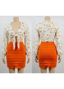 Floral Crop Top & Skirt set