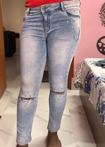 Ripped & Rhinestone Jeans