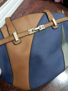 Stylish Colorblock Tote Bag