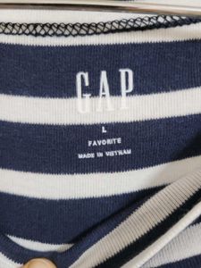Gap Blue &amp; White Striped Top
