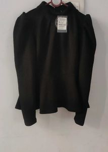 KASSUALY BLACK PEPLUM TOP